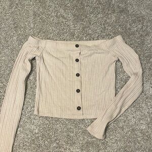 Off shoulder crop top